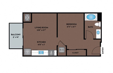 a floor plan of a 560 sq ft roommates